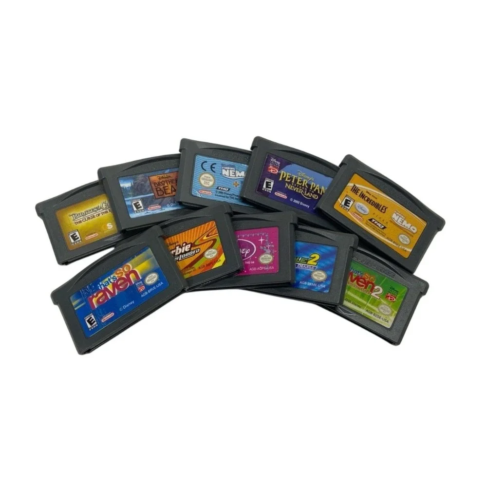Disney Nintendo Game Boy Advance GBA Game Lot of 10 Finding Nemo Kim‎ Possible 2